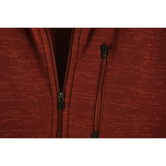 UNTUCKit Kezoh Full Zip Fleece Sweater Men’s XL Comfort Stretch Soft Red Heather - Picture 5 of 10